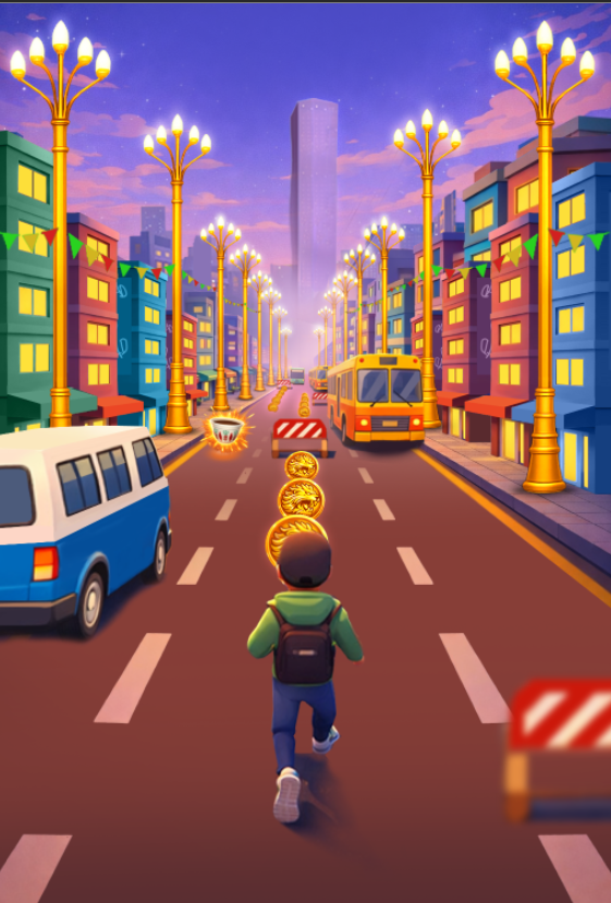Dai Addis endless runner gameplay in Addis Ababa